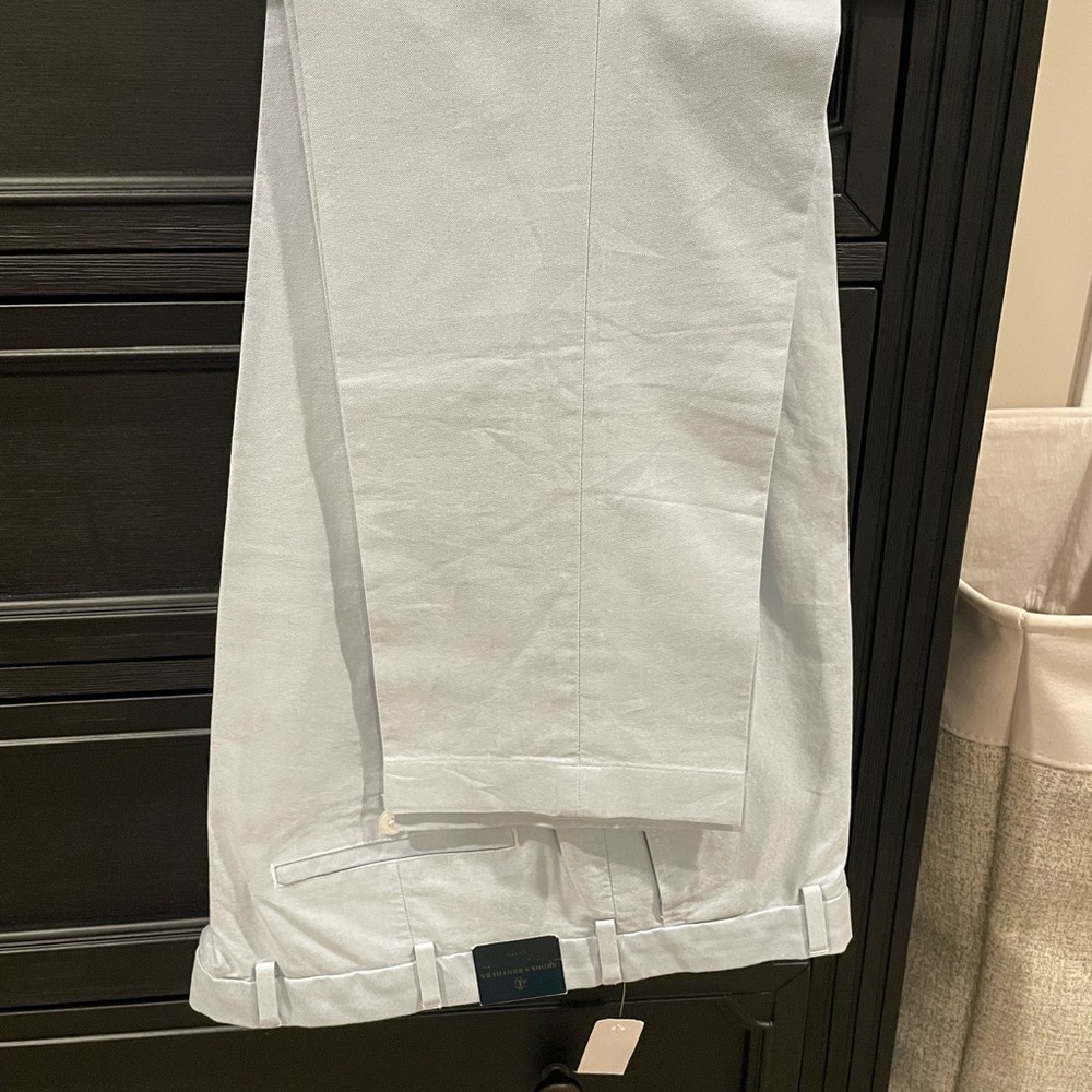 NWT Brooks Brothers Clark Light Blue Linen Pants